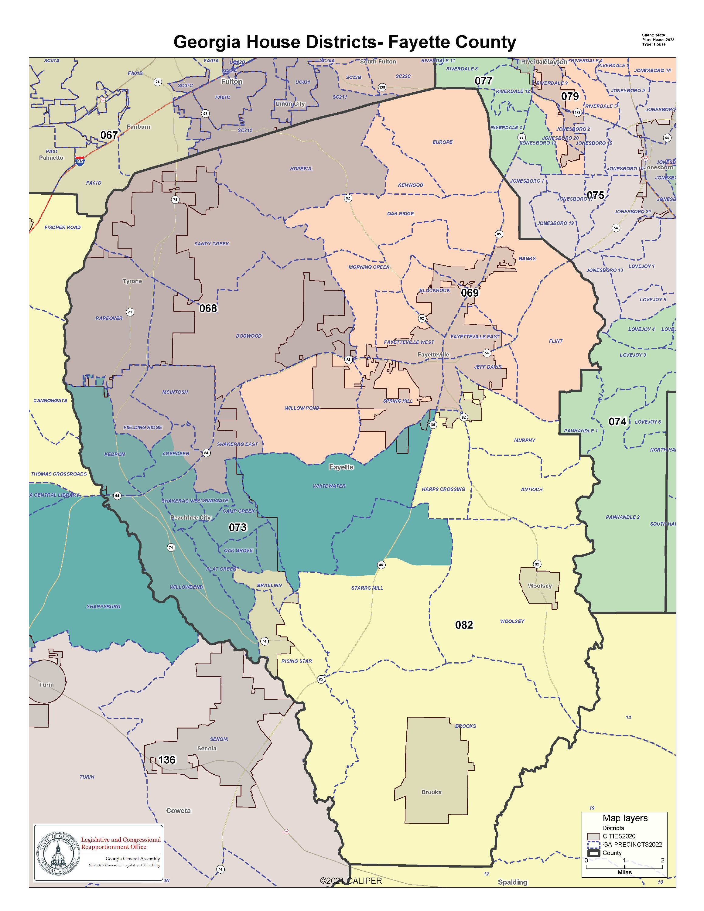 Georgia-State-House-of-Representatives-Districts-Map 2026 Pic
